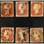 GB.QUEEN VICTORIA 1841 1d red-brown imperfs used group, each with a CIRCULAR ‘WESSEX’ DATESTAMP
