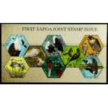 ANGOLA 2004 FIRST SAPOA JOINT STAMP ISSUE Birds miniature sheet, never hinged mint.