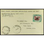 PAPUA AIRMAIL 1935 (1st September) Daru - Port Moresby - Daru cover (Eustis P90a), signed by the