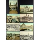 1908 FRANCO-BRITISH EXHIBITION POSTCARDS of sepia and colour tinted picture pc's from the London