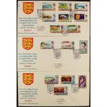 GB.ISLANDS CHANNEL ISLANDS AND ISLE OF MAN 1969-80's collections of never hinged mint stamps and