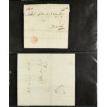 GREAT BRITAIN 1680's - 1913 COVERS COLLECTION of chiefly pre-stamps & Queen Victorian period items