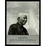 SOUTH AFRICA 2013 NELSON MANDELA miniature sheet IMPERF, plus a perforated example in the
