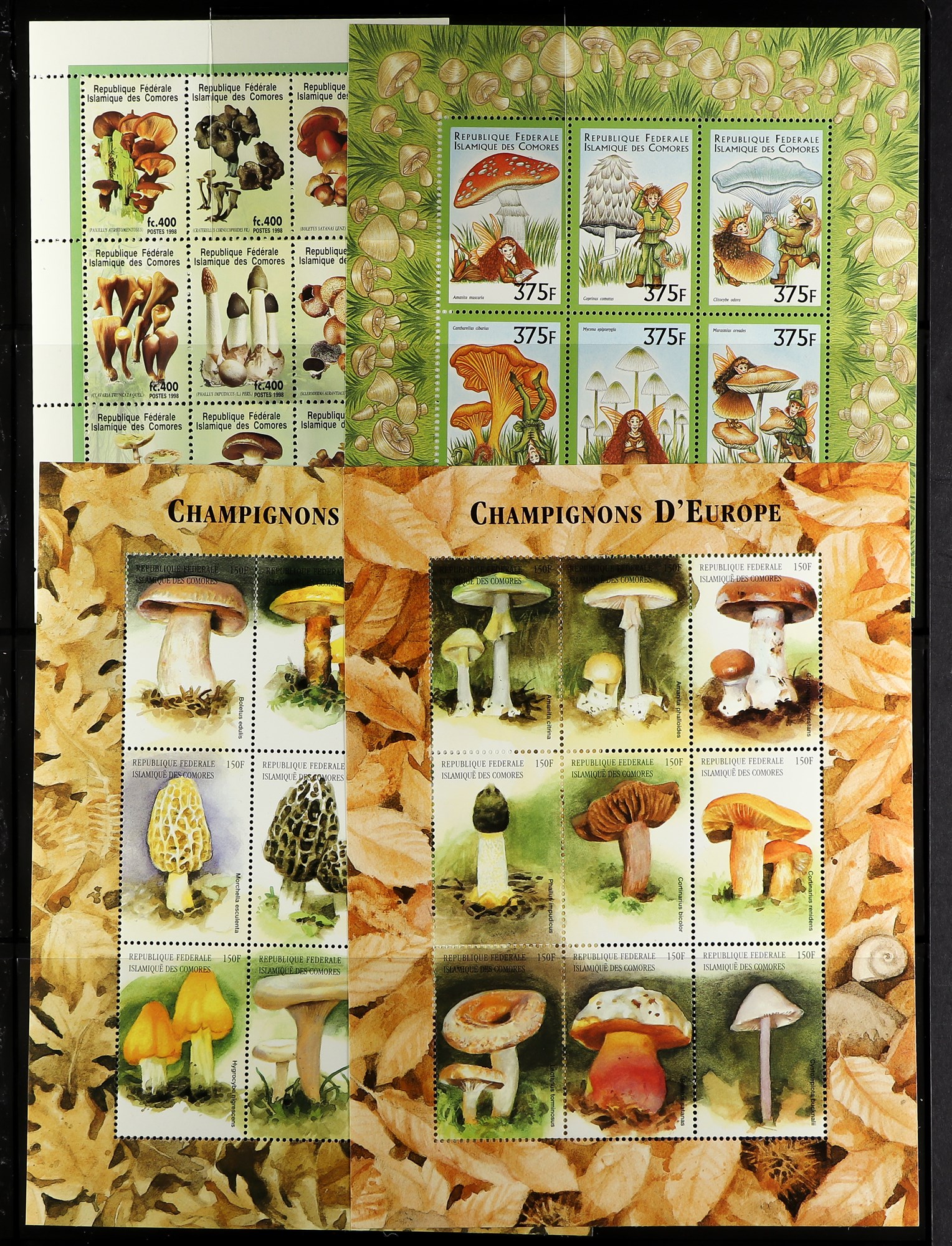 TOPICALS MUSHROOMS (FUNGI) OF COMORES 1985-2010 NEVER HINGED MINT collection, with imperf and perf - Image 3 of 10