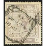 GB.QUEEN VICTORIA 1883-84 USED IN NEW ZEALAND 2s6d lilac, SG 178, with NZ / DUNEDIN / 16 AUG 85