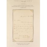GB.QUEEN VICTORIA 1856 ROWLAND HILL SIGNED LETTER. An immaculate single page letter neatly written