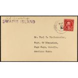 SAMOA SWAINS ISLAND 1931 (15th May) envelope to Pago Pago, showing violet "SWAINS ISLAND" cachet