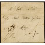 GB.PRE - STAMP 1789 ELS to London with fine and unlisted straight-line "RUKEN / BOROUGH"