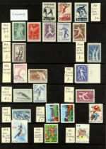 COLLECTIONS & ACCUMULATIONS SPORTS ON STAMPS a world collection in albums, with mint (incl. never