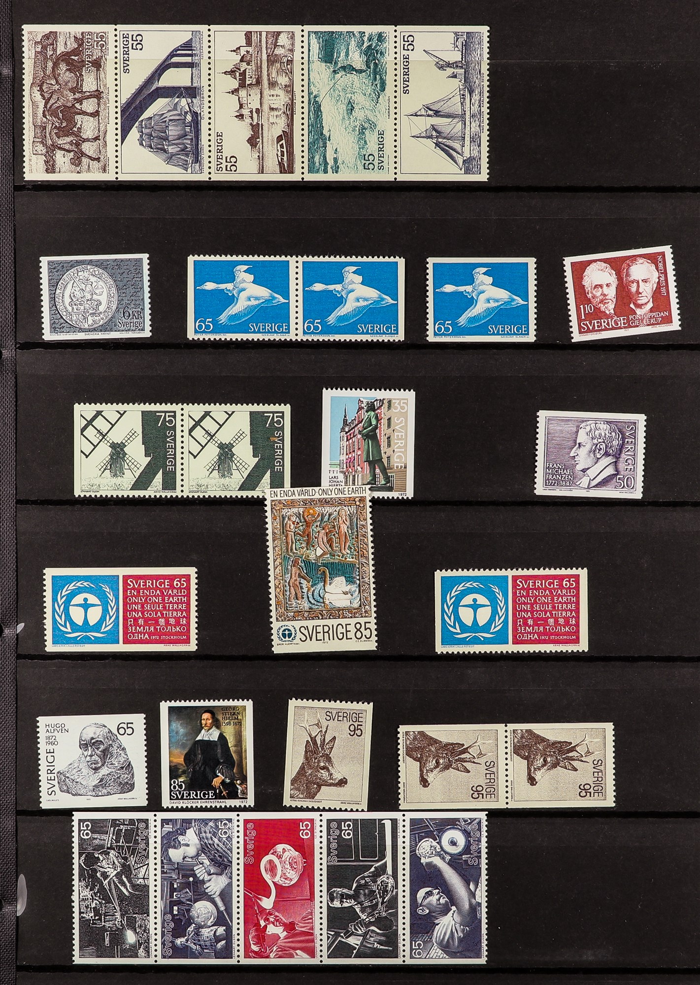 SWEDEN 1957-81 NEVER HINGED MINT COLLECTION with various perforation types, se-tenant issues, 1981 - Image 5 of 6