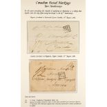 CANADA 007 TRANS-ATLANTIC MAIL 1843 DYSART, SCOTLAND TO MONTREAL, L.C. (16th August) a letter posted