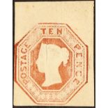 GB.QUEEN VICTORIA 1847-54 10d brown Embossed, SG 57, a mint upper marginal example, with large