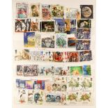 GREAT BRITAIN SORTER CARTON. A mixture of times which includes album pages, loose stamps, PHQ cards,