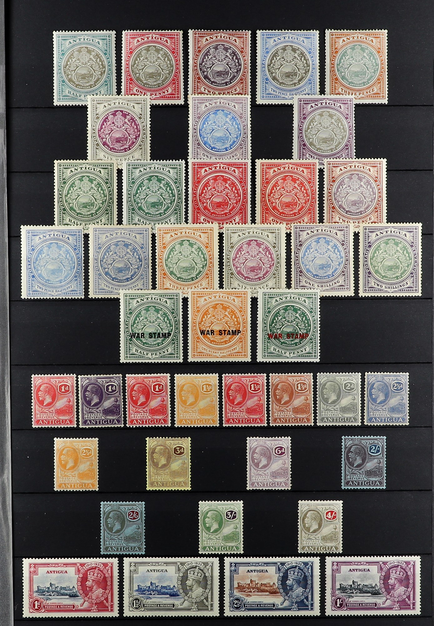 ANTIGUA & BARBUDA 1903-51 MINT COLLECTION incl. 1903 Arms to 2s6d, 1908-17 Arms set plus extra