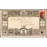 GB.EDWARD VII 1908 FIRST DAY CELEBRATION FOR THE TRANSATLANTIC 1D RATE TO THE USA (1st October)