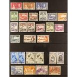 ANTIGUA & BARBUDA 1937-51 COMPLETE USED COLLECTION incl. 1938-51 Pictorials set with both 1s shades,