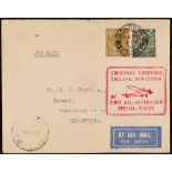 NEW GUINEA AIR MAIL 1931 (17th December) England to Rabaul cover with the Christmas Greetings cachet