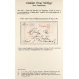 CANADA 048 TRANS-ATLANTIC MAIL 1857 TORONTO, U.C., TO KIRKBY STEPHEN, ENGLAND (24th August) A letter