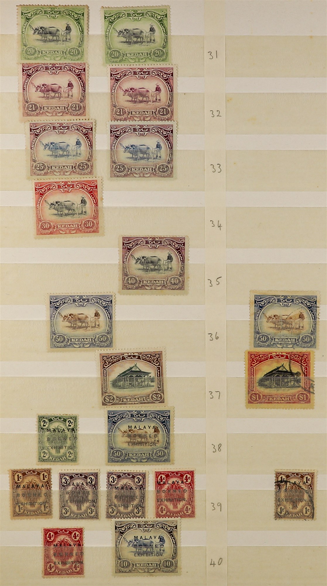 MALAYA STATES KEDAH 1912-62 mint and used ranges with light duplication, incl. 1912 most vals to $1, - Image 3 of 6