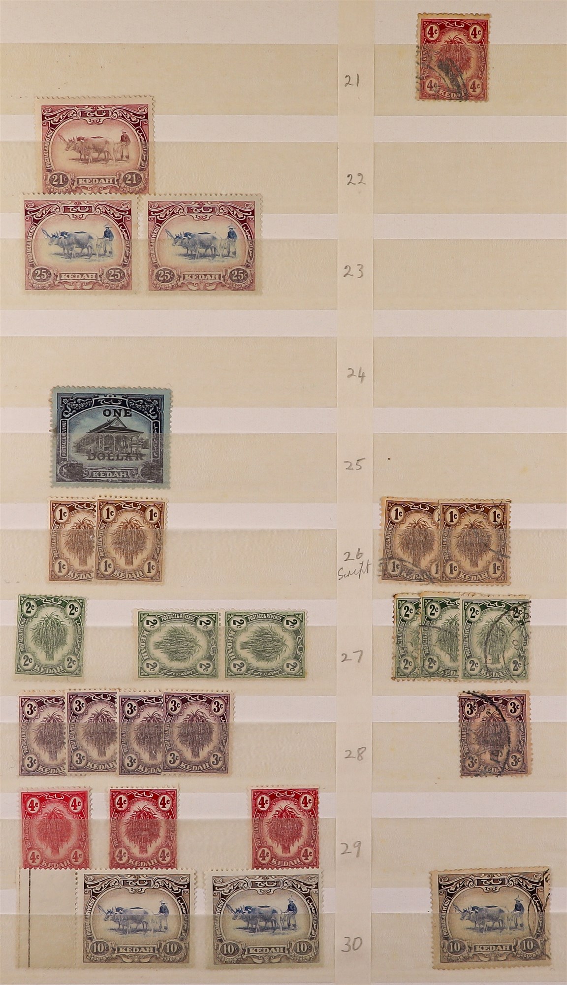 MALAYA STATES KEDAH 1912-62 mint and used ranges with light duplication, incl. 1912 most vals to $1, - Image 2 of 6