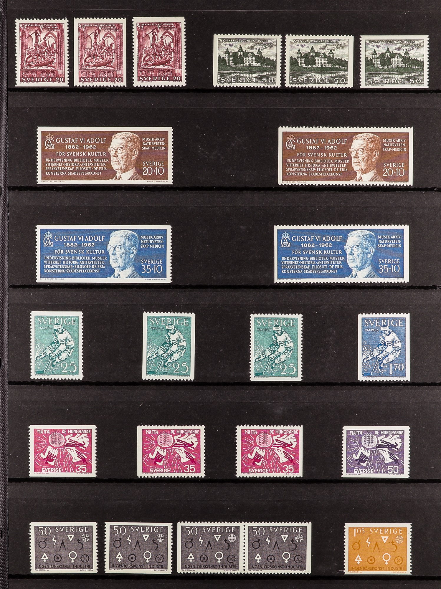 SWEDEN 1957-81 NEVER HINGED MINT COLLECTION with various perforation types, se-tenant issues, 1981 - Image 2 of 6