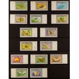 MONTSERRAT 1992 Insects set complete, as SG 889/904, IMPERF PROOFS from the B.D.T. Printers