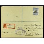 NEW GUINEA N.W.P.I. 1917 (October) envelope registered Rabaul to Switzerland, bearing 6d Kangaroo,