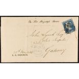 GB.QUEEN VICTORIA 1844 (25 May) "On Her Majesty's Service" EL from Dublin to Galway bearing 2d