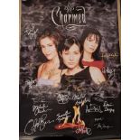 POSTERS TV RELATED. Comprising of 'Charmed' cast signed poster, Ingrid Pitt signed poster (heavy