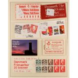 DENMARK BOOKLETS 1940-2000's collection incl. 1940 Red cross, and continues through the 70s and
