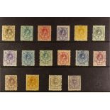 SPAIN 1909-22 King Alfonso XIII set incl. Litho 2c and 20c (Edifil 267/80 & 289/90) mostly fine