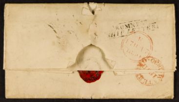 GB.PRE - STAMP 1830 ROMNEY SHIP LETTER (April) entire letter "pr. Reliance" from Demerary (Demerera)