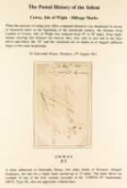 GB.PRE - STAMP ISLE OF WIGHT 1811 - 1833 collection of entires written up on leaves, largely showing