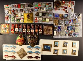 RUSSIAN BADGES AND EPHEMERA. A collection of approximately 130 badges from the 1960s-1990s with