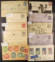 COLLECTIONS & ACCUMULATIONS BRITISH ASIA COVERS group of 38 selected items, spans 1854 to 1954