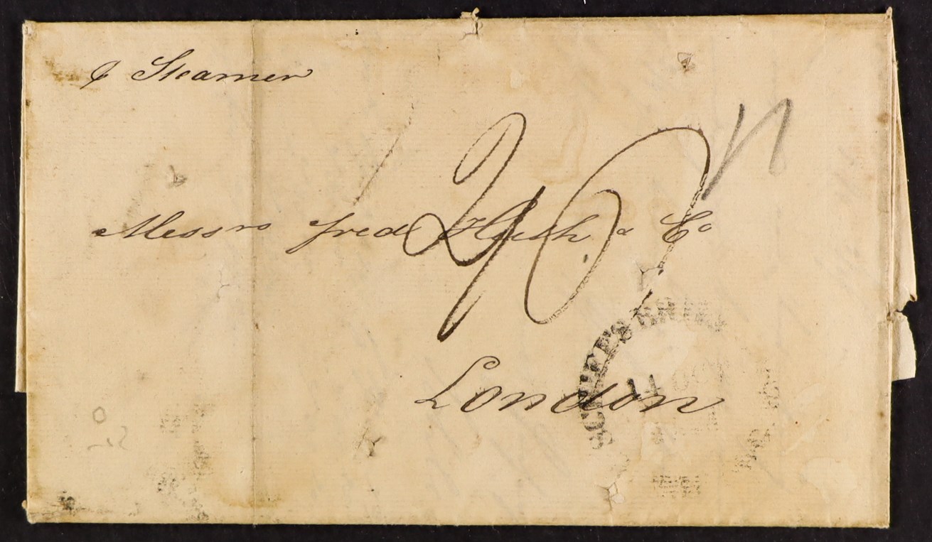 GB.PRE - STAMP 1831 QUEENBOROUGH SHIP LETTER (October) entire letter Hamburg to Huth in London, - Image 2 of 5