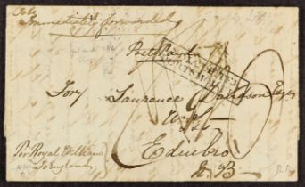INDIA 1835 RARE OUT STATION SHIP LETTER MADRAS (11th October) a letter from Bangalore carried by a