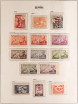 SPAIN AIR STAMPS 1940-83 mint collection incl. 1939 set, 1940-47 set NHM, 1944 5p Stamp Day NHM,