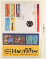 COIN COVER COLLECTION which includes 2002 Manchester Commonwealth Games £2 coin; 2002 England £1