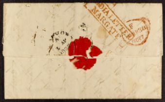 GB.PRE - STAMP 1836 INDIA LETTER MARGATE (October) an entire letter Calcutta to Glasgow, "pr. Jean",