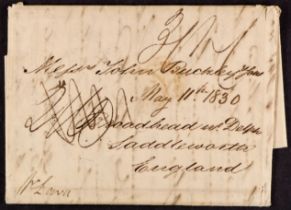 GB.PRE - STAMP ISLE OF WIGHT SHIP LETTER 1830 (18th March) a letter from La Guayra, Panama, to