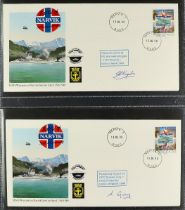 GREAT BRITAIN WWII SIGNED COVERS collection in binder with 31 Battle of Narvick 1990 50th