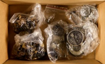 COLLECTION OF BUTTONS. includes Exeter transport Corporation, Military related, and decorative (