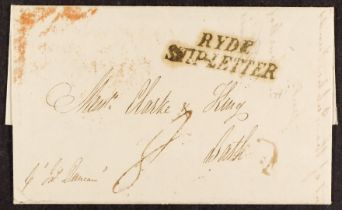 GB.PRE - STAMP ISLE OF WIGHT SHIP LETTER 1845 (17th October) a letter from Buenos Aires to Bath
