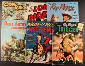 COWBOY RELATED COMICS and ephemera. Includes 'The Lone Rider' #1, 'Casey Ruggles' Vol 1, #3 and