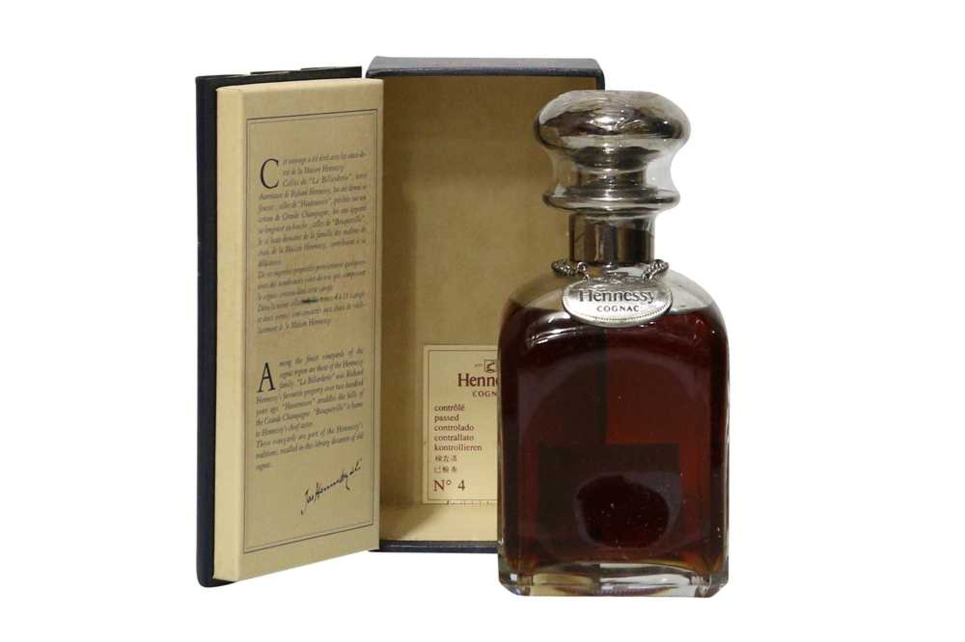 Hennessy, Cognac, Library Decanter, 40% vol, 70cl, one bottle in a book form case