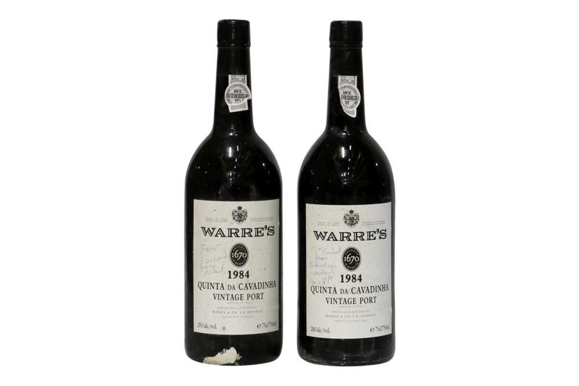 Warres, Quinta da Cavadinha, Vintage Port, 1984, two bottles