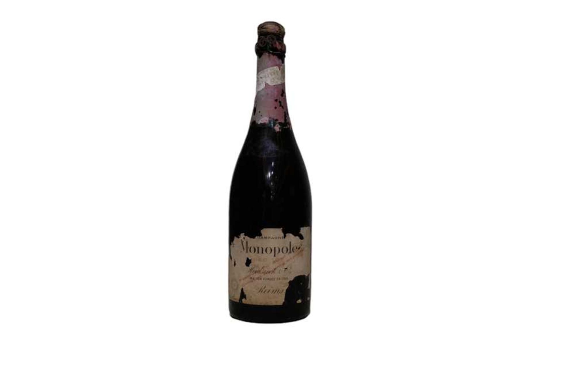 Heidsieck & Co., Red Top Monopole, Reims, Reserved for Allied Armies, NV, one bottle