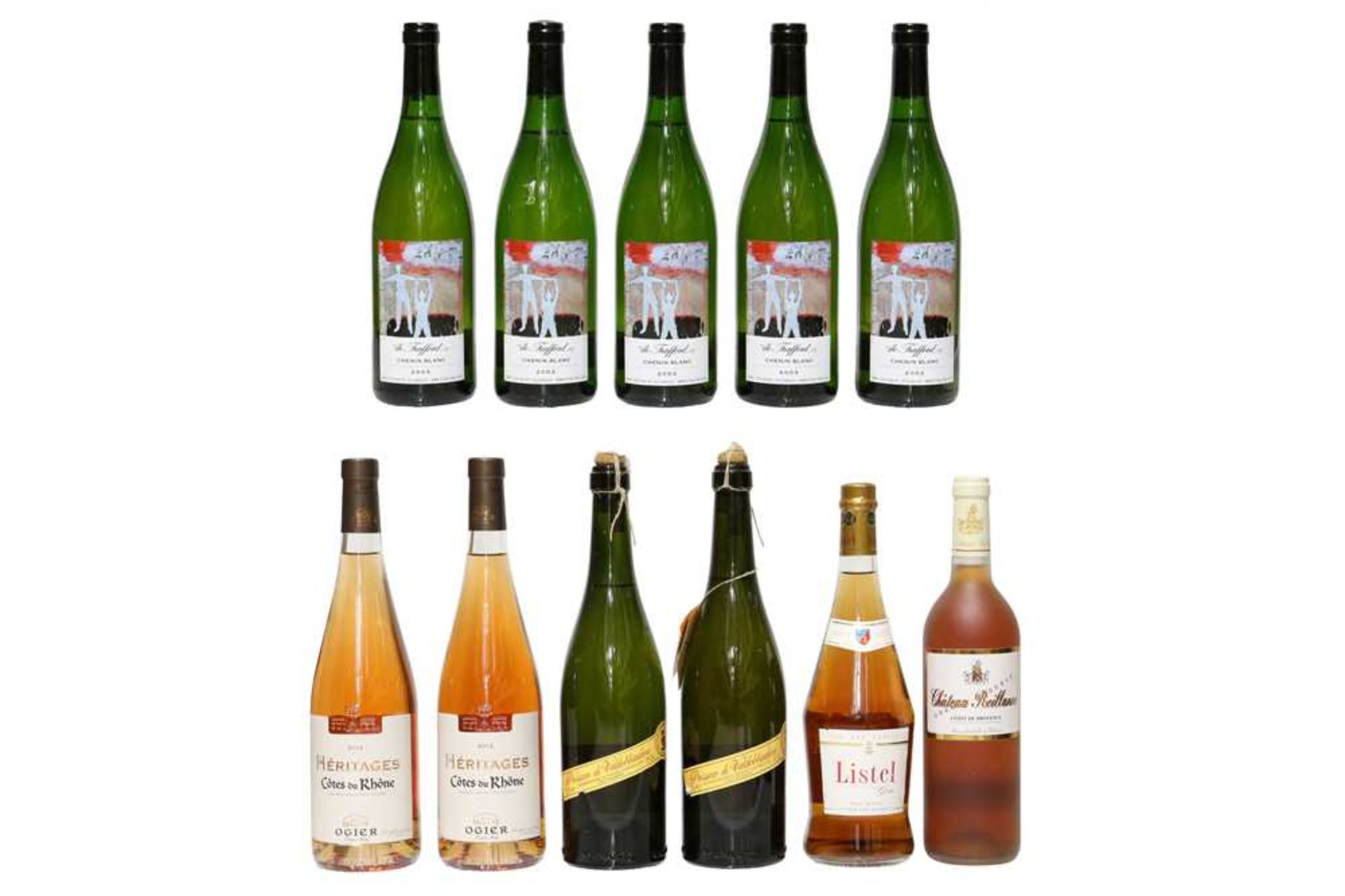 Assorted White, Rosé and Sparkling Wine: Chenin Blanc, De Trafford, 2003, six bottles and six others