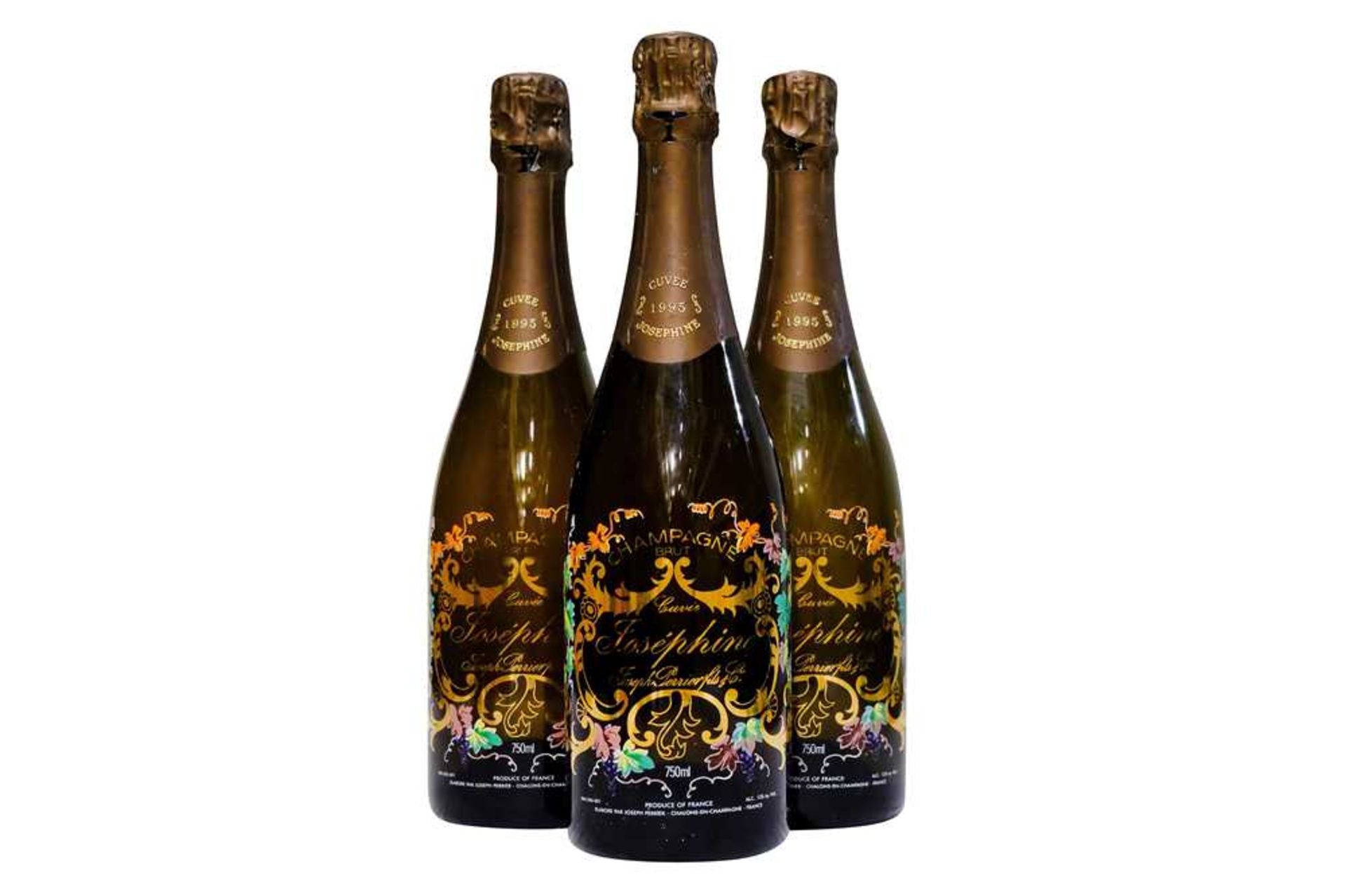 Joseph Perrier, Cuvee Josephine, Champagne-en-Chalons, 1995, three bottles